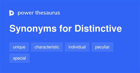 DISTINCTIVE Synonyms: 83 Similar and Opposite Words .